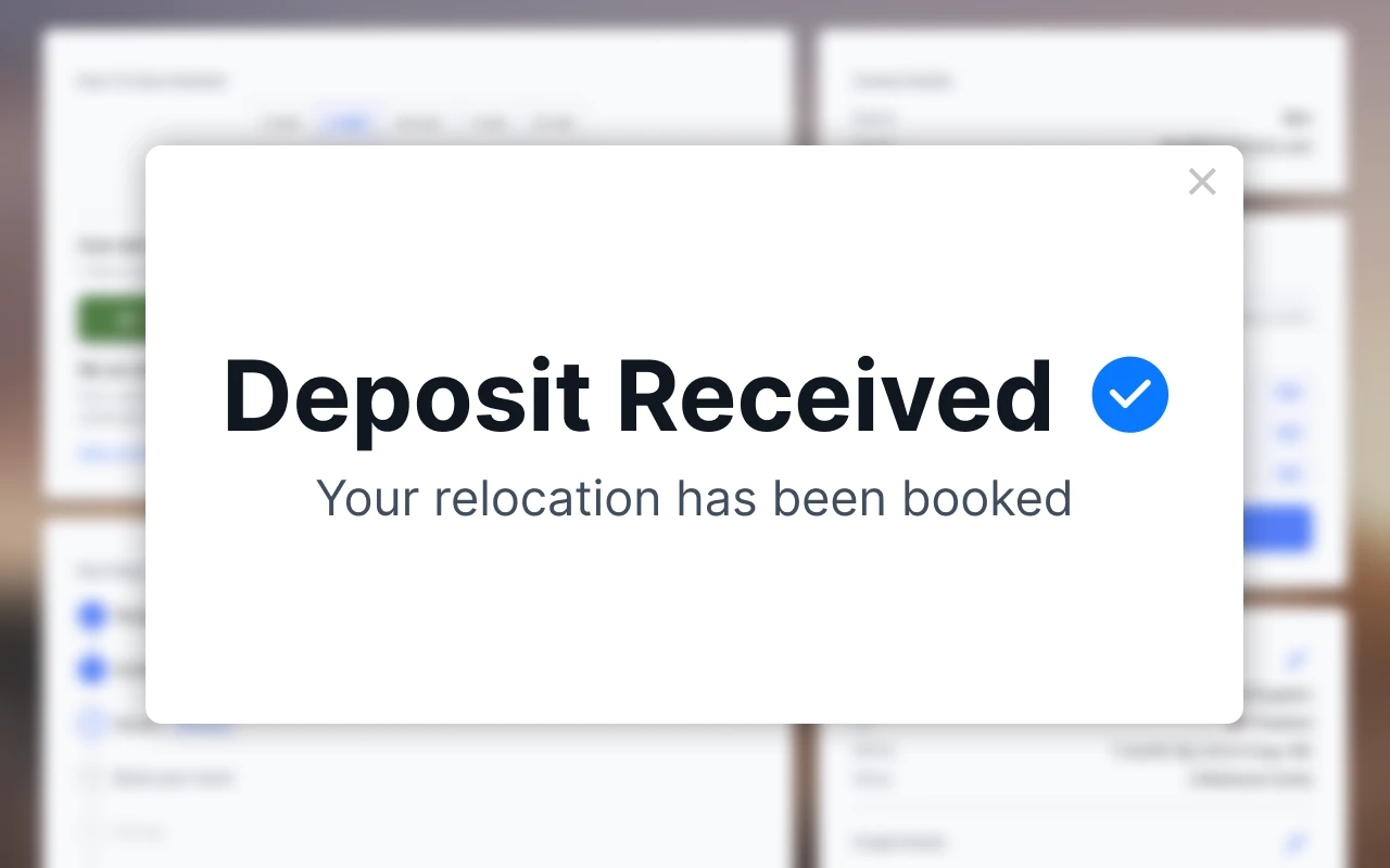 Deposit received, relocation booked in Movaros